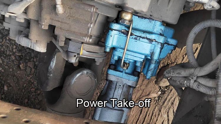 power take off of the used Howo dump truck 