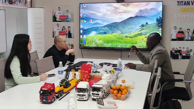 Zimbabwean Customers Visit TITAN to Purchase Used Sitrak Dump Truck