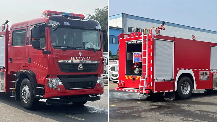Used Howo Fire Fighting Water Truck for Sale in Tanzania