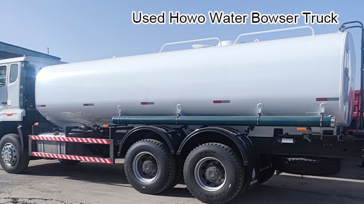 Howo Used Water Tank Bowser Truck for Sale in Tanzania