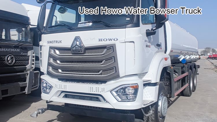 Howo Used Water Tank Bowser Truck for Sale in Tanzania