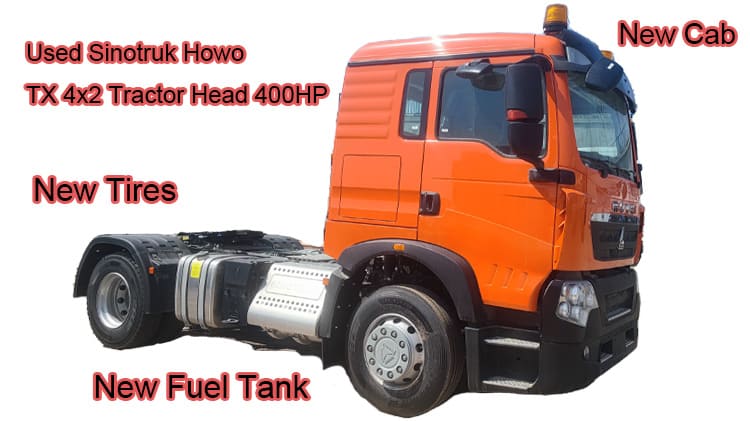Used Sinotruk Howo 4x2 Tractor Head Tractor Truck 400HP for Sale in Trinidad