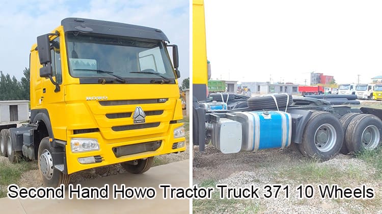 Second Hand Howo Tractor Truck 371 10 Wheels for Sale in Guam