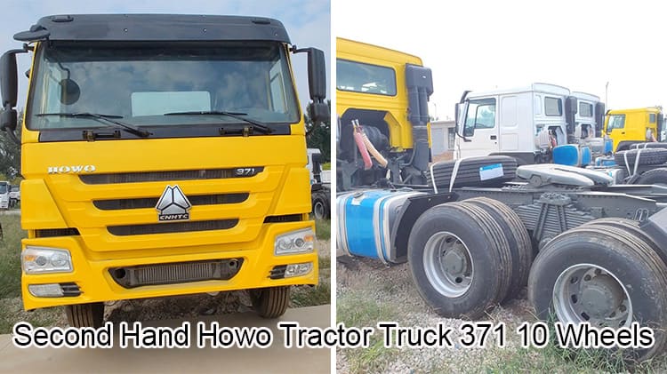 Second Hand Howo Tractor Truck 371 10 Wheels for Sale in Guam