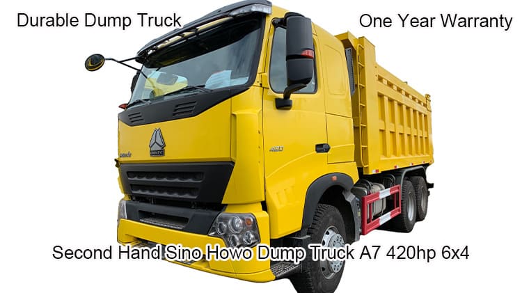 Second Hand Sino Howo Dump Truck A7 for Sale in Senegal