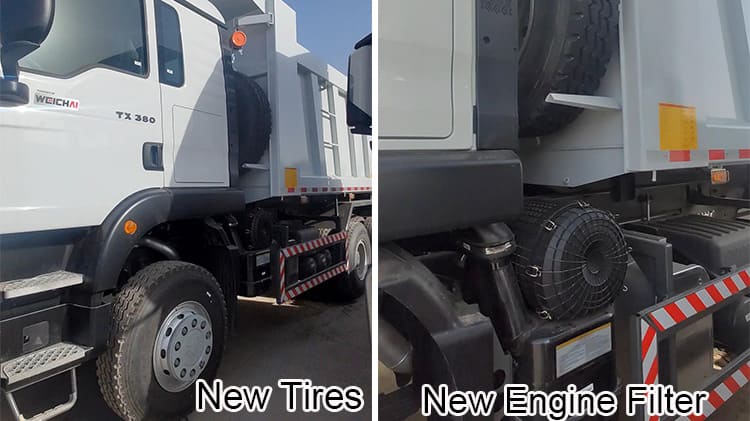 Second Hand Howo 6x4 Dump Truck 380 hp TX for Sale in Uruguay