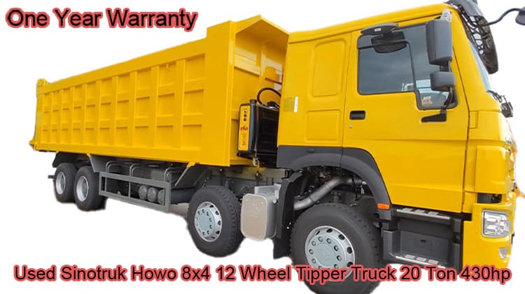 Used Sinotruk Howo 8x4 12 Wheel Tipper Dump Truck 20 Ton 430hp in Burundi