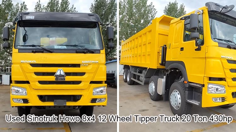 Used Sinotruk Howo 8x4 12 Wheel Tipper Dump Truck 20 Ton 430hp in Burundi