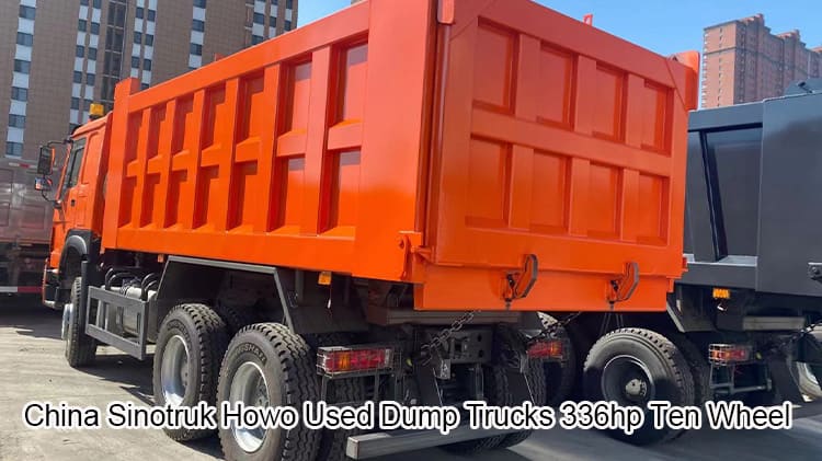 China Sinotruk Howo 336 Truck Used Ten Wheel Dump Trucks for Sale in Uzbekistan