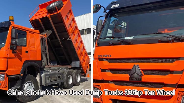 China Sinotruk Howo 336 Truck Used Ten Wheel Dump Trucks for Sale in Uzbekistan