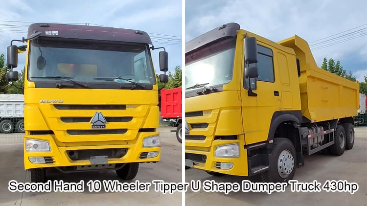 Howo Second Hand 10 Wheeler Tipper U Shape Dumper Truck 430hp in Chile