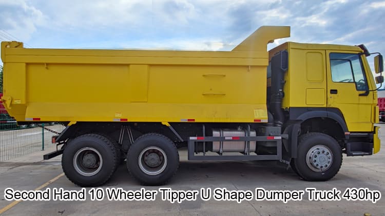 Howo Second Hand 10 Wheeler Tipper U Shape Dumper Truck 430hp in Chile