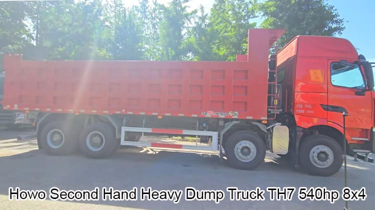 Howo Cheap Second Hand Heavy Dump Truck TH7 540hp 8x4 in Kazakhstan