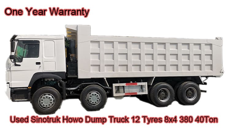 Used Sinotruk Howo 12 Tyres Dump Truck 380 40Ton 8x4 Sale in Rwanda