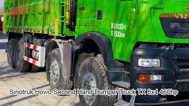 Sinotruk Howo TX 8x4 460hp Second Hand Dumper Truck for Sale in South Sudan