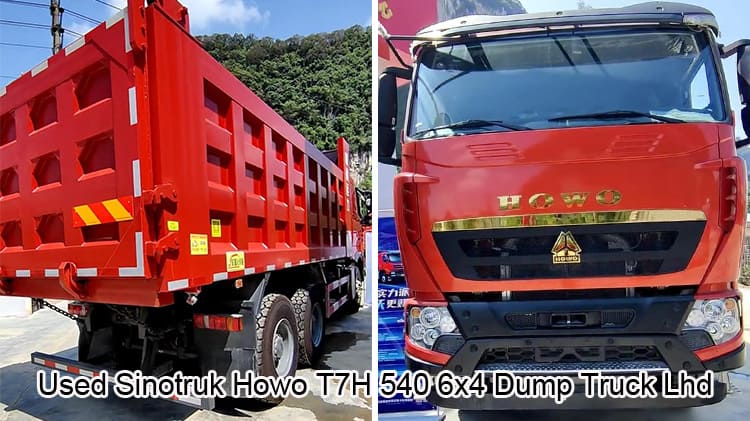 Used Sinotruk Howo T7H 540 6x4 Dump Truck Lhd Sale in Palau Islands