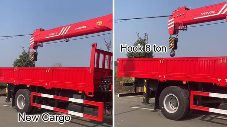 Used Howo 4x2 Heavy Duty Truck Crane 8 Ton Boom Truck