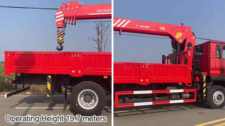Used Howo 4x2 Heavy Duty Truck Crane 8 Ton Boom Truck