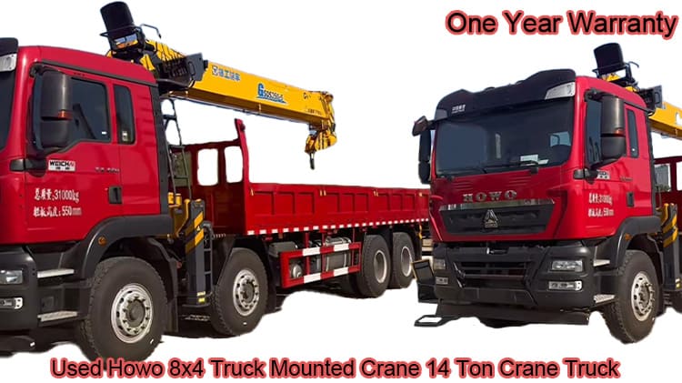 Used Howo 8x4 Truck Mounted Crane 14 Ton Crane Truck for Sale in Cape Verde