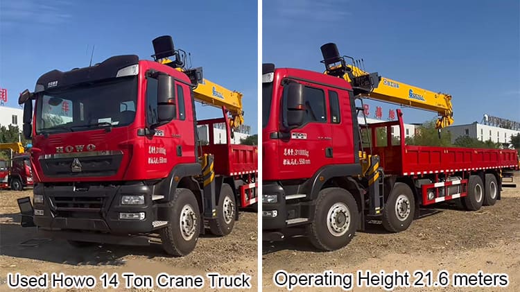 Used Howo 8x4 Truck Mounted Crane 14 Ton Crane Truck for Sale in Cape Verde