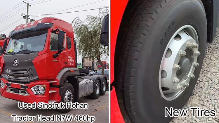 Used Sinotruk Heavy Tractor Truck Hohan Truck Head N7W 460hp in Suriname