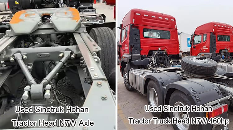Used Sinotruk Heavy Tractor Truck Hohan Truck Head N7W 460hp in Suriname