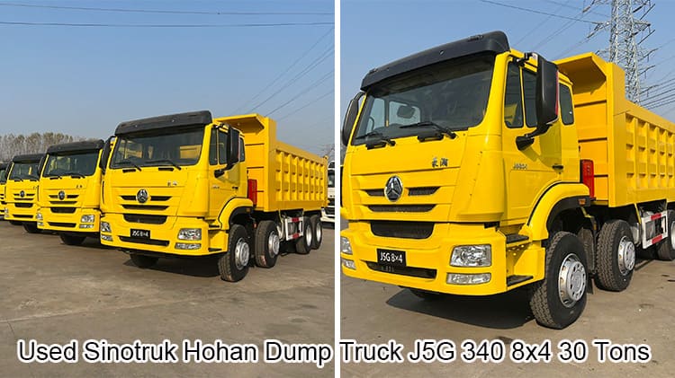 Used 30 Tons Sinotruk Hohan Dump Truck J5G 340 8x4 Sale in Guatemala