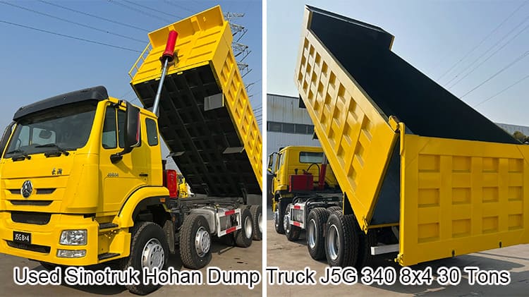 Used 30 Tons Sinotruk Hohan Dump Truck J5G 340 8x4 Sale in Guatemala