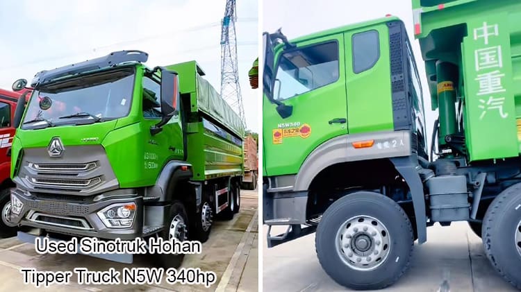 Used Sino Trucks 340hp Hohan Tipper Truck for Sale South Africa