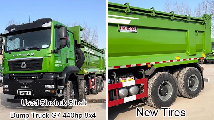 Used Sinotruk Dump Truck Sitrak G7 440 8x4 for Sale in Guyana
