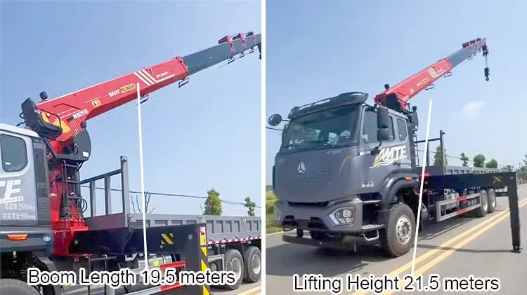 Used China Howo Crane Truck 10 Wheeler 14 Ton Boom Truck Sale in Zambia