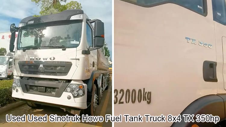 Used Sinotruk Howo 8x4 350 hp TX Fuel Tank Truck Sale in Zimbabwe