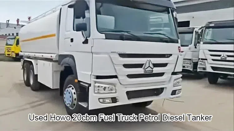 Howo 20cbm Fuel Truck Second Hand Petrol Diesel Tanker for Sale in Jamaica
