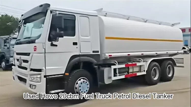 Howo 20cbm Fuel Truck Second Hand Petrol Diesel Tanker for Sale in Jamaica
