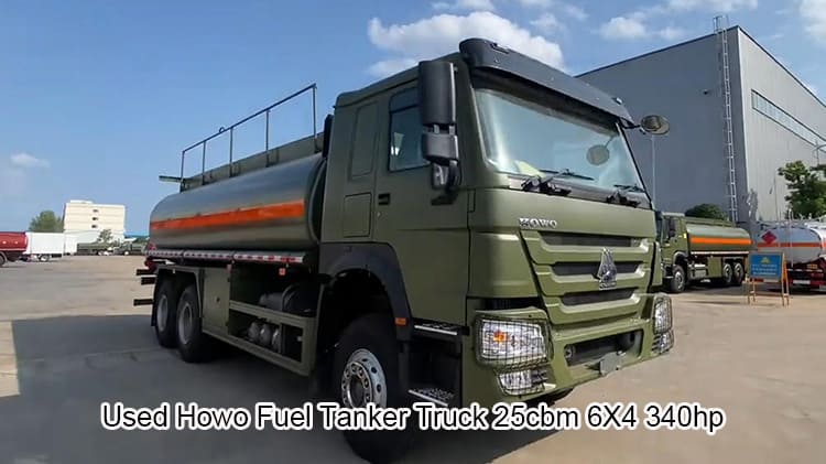 Used Howo Sinotruk Fuel Tanker Truck 25cbm Gasoline Tanker in China