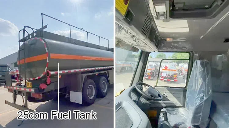 Used Howo Sinotruk Fuel Tanker Truck 25cbm Gasoline Tanker in China