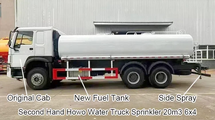 Howo 20m3 Water Truck Second Hand Water Bowser Sprinkler 6x4 Sale in China