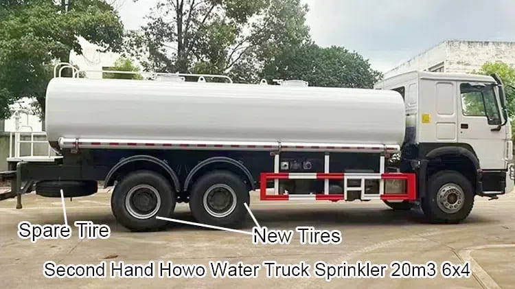 Howo 20m3 Water Truck Second Hand Water Bowser Sprinkler 6x4 Sale in China