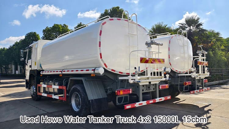 Used Howo 4x2 15000L Water Tanker Truck 15cbm for Sale in Libya