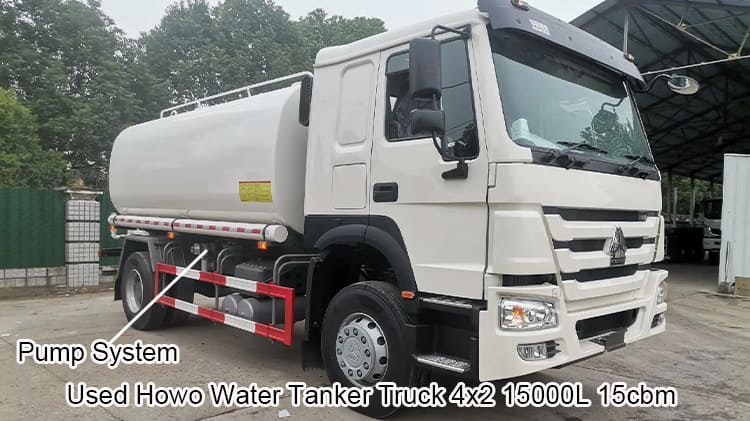 Used Howo 4x2 15000L Water Tanker Truck 15cbm for Sale in Libya
