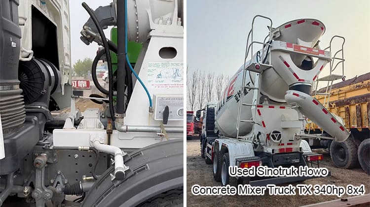 Used Howo TX 340hp 16m3 8x4 Concrete Mixer Truck Price in Congo