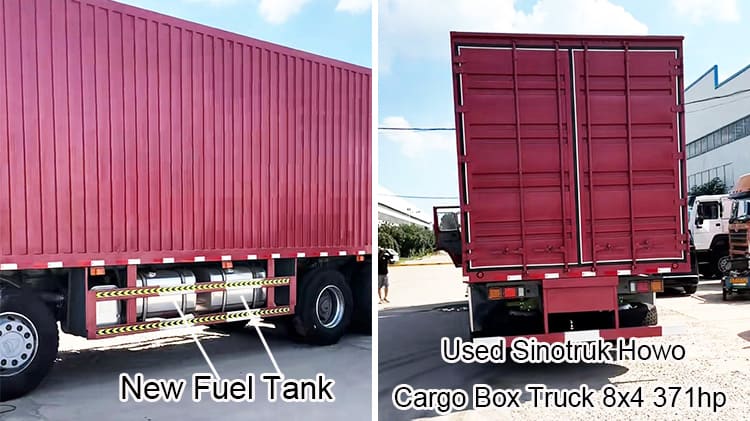 Used Sinotruk Howo 8x4 Cargo Box Truck for Sale in Uruguay