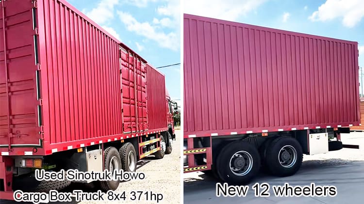 Used Sinotruk Howo 8x4 Cargo Box Truck for Sale in Uruguay