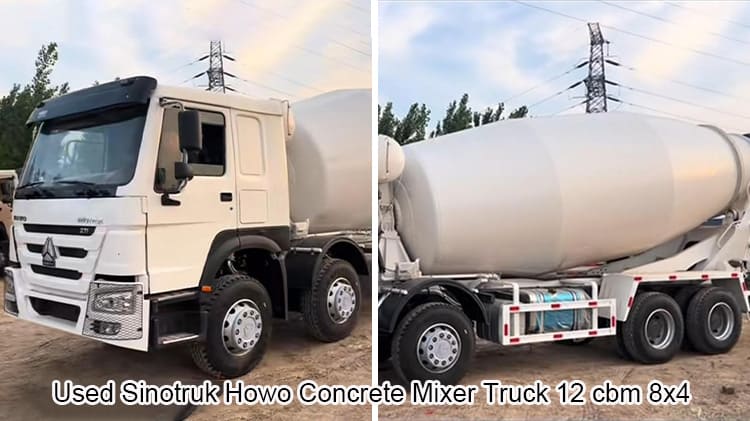 Used Sinotruk Howo Hot Sale 12 cbm 8x4 Concrete Mixer Truck Sale in Panama