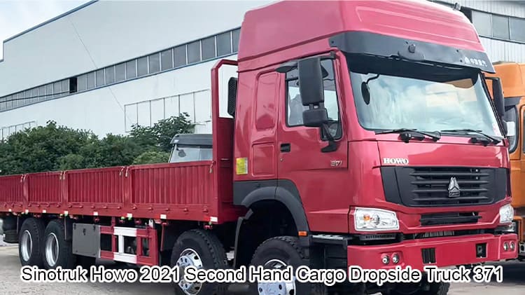 Howo 2021 Cargo Truck 371hp Second Hand Dropside Trucks for Sale