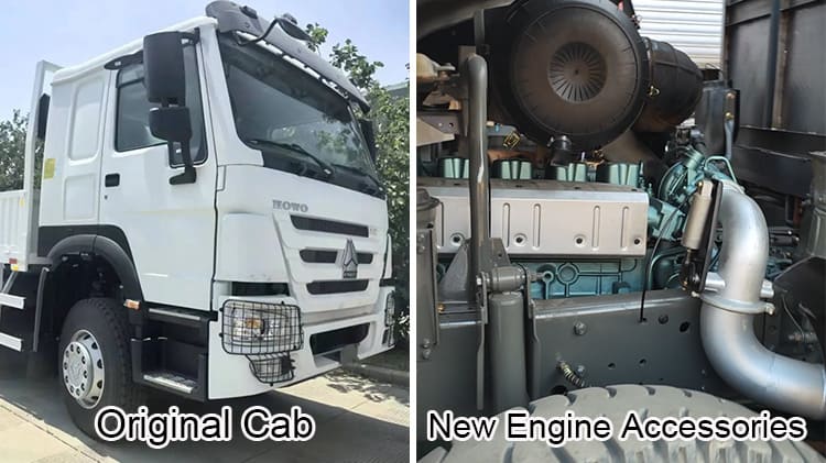 Howo Used Cargo Truck 10 Wheeler 12 Ton Dropside Truck for Sale in Sudan