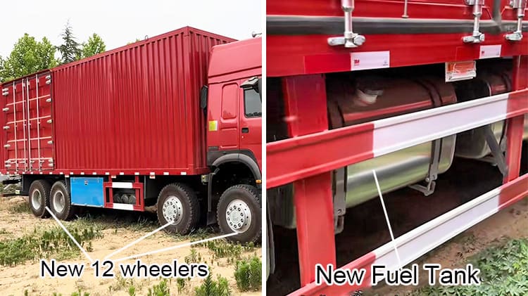 Used Howo Cargo Trucks 336hp Box Truck 26 Foot 8x4 for Sale in Guinea