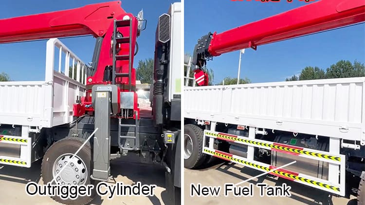 Sinotruk Howo 8x4 Used Cargo Crane Truck 15 Ton from China