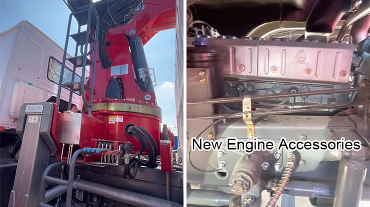 Sinotruk Howo 8x4 Used Cargo Crane Truck 15 Ton from China