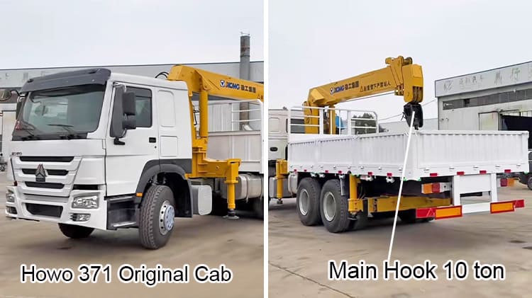 Used Sinotruk 6x4 Howo Crane Truck 10 Ton Boom Truck for Sale
